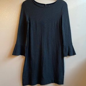 Madewell bell sleeve heavyweight knit dress with hidden zip closure size XS